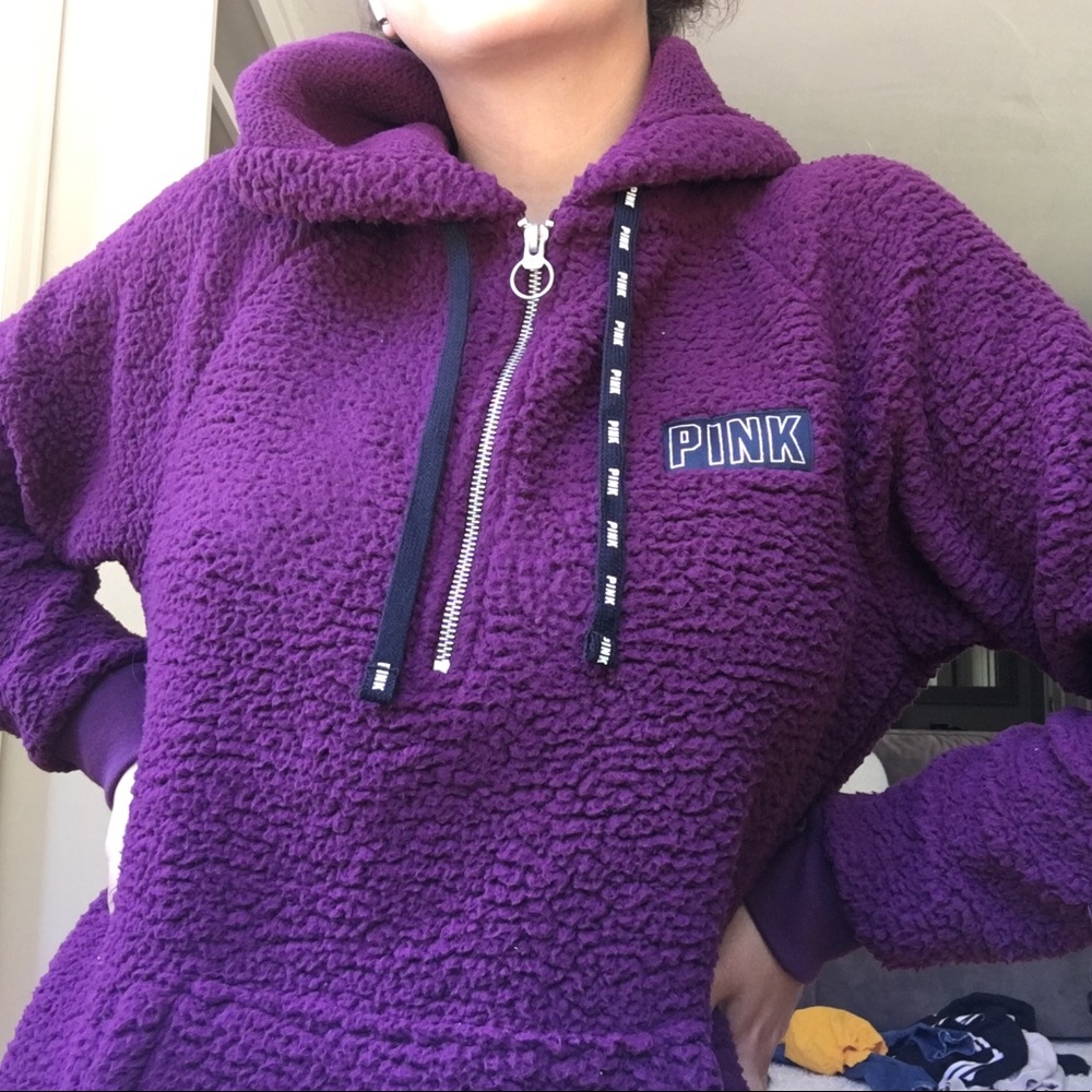 Victoria Secret’s Pink Quarter Zip Fleece (Sherpa)